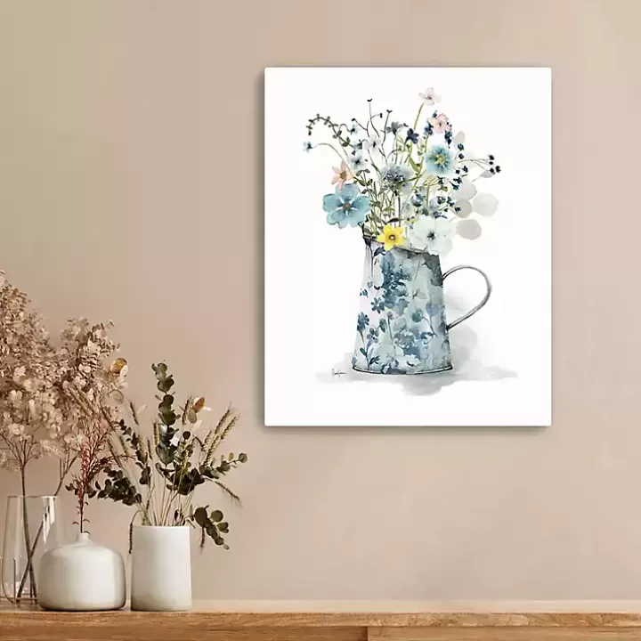 Cheap Cottage Garden Blues II Canvas Art Print Canvas Art