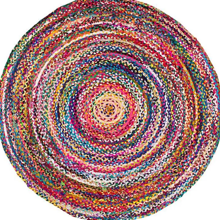 Hot Cotton Braided Tammara Round Area Rug, 6 ft. Area Rugs