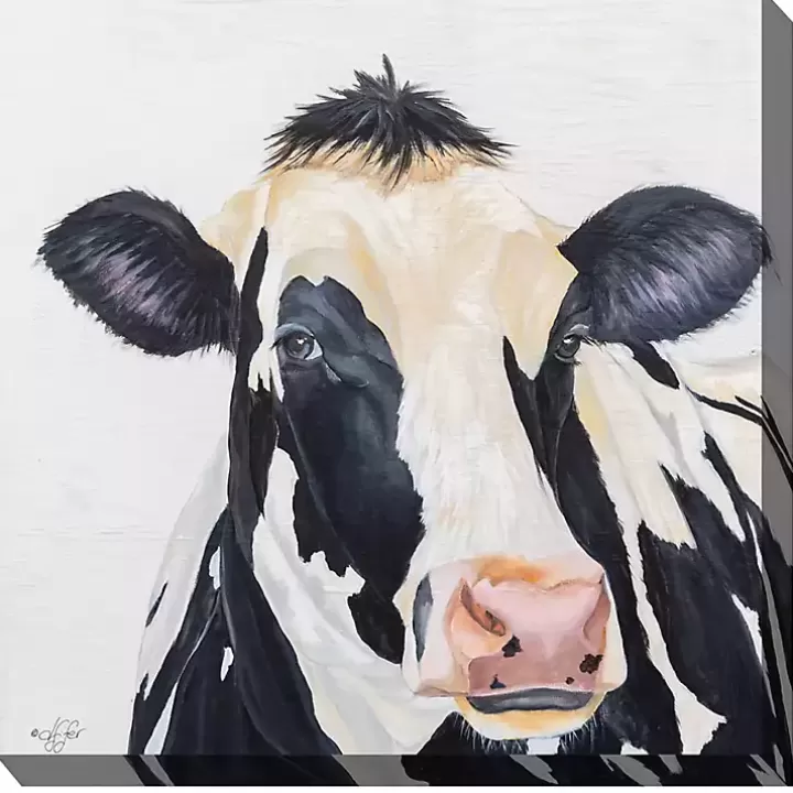 Best Cow Portrait Outdoor Canvas Art Print Outdoor Wall Decor