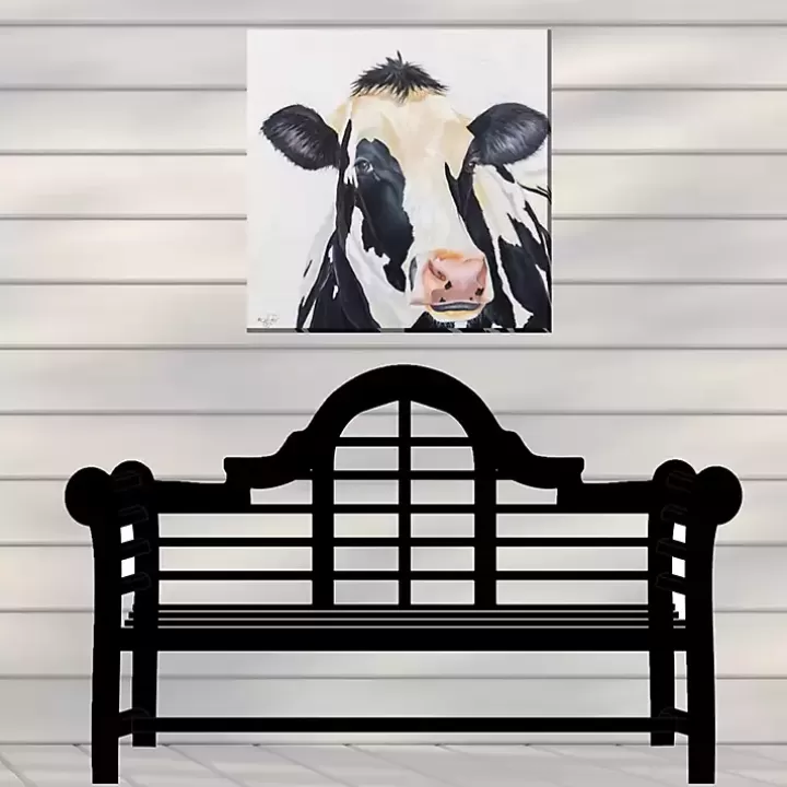 Best Cow Portrait Outdoor Canvas Art Print Outdoor Wall Decor