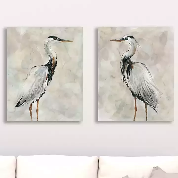 Outlet Crane at Dusk Giclee Canvas Art Prints, Set of 2 Canvas Art