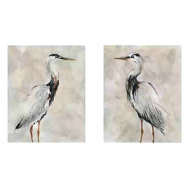 Outlet Crane at Dusk Giclee Canvas Art Prints, Set of 2 Canvas Art