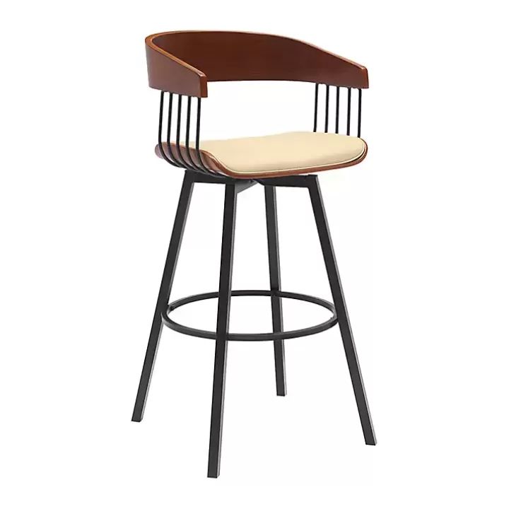 Hot Cream Athena Swivel Bar Stool Bar Stools & Counter Height Stools