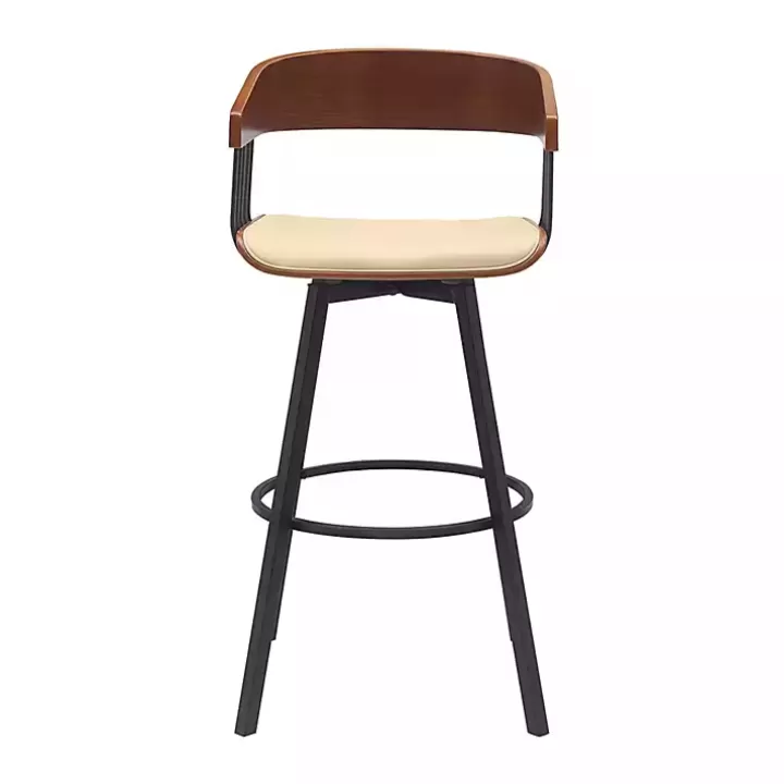 Hot Cream Athena Swivel Bar Stool Bar Stools & Counter Height Stools