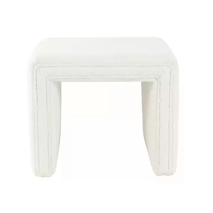 Store Cream Boucle Arch Ottoman Benches & Ottomans