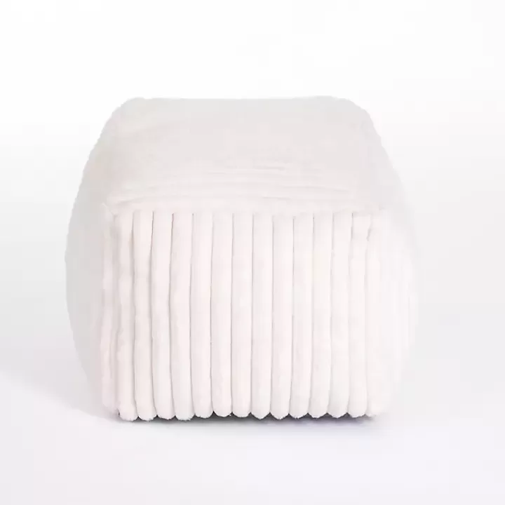 Store Cream Comfy Foam Lounge Ottoman Benches & Ottomans