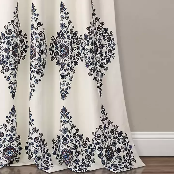 Outlet Cream Keya Medallion Curtain Panel Set, 84 in. Curtains & Drapes