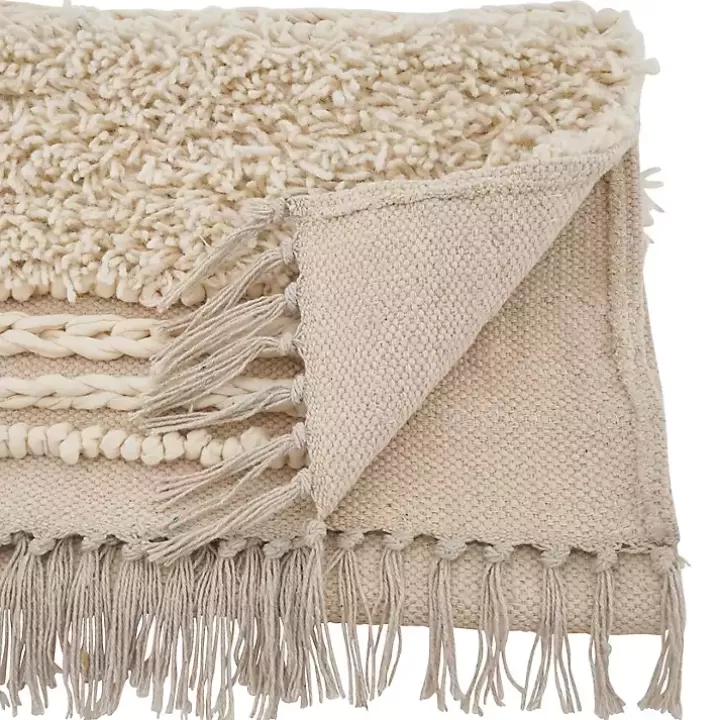 Fashion Cream Knotted Cotton Table Runner Table Linens