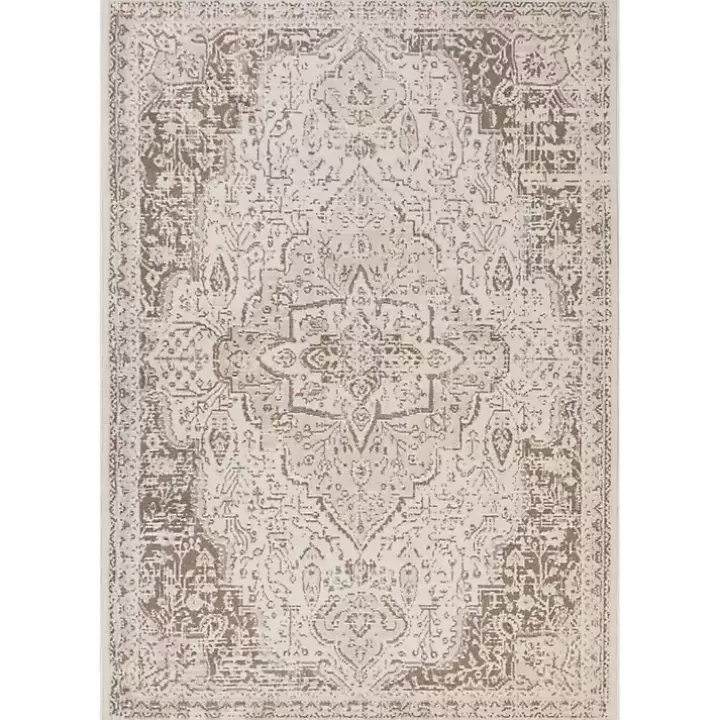Discount Cream Medallion Area Rug, 8x10 Area Rugs