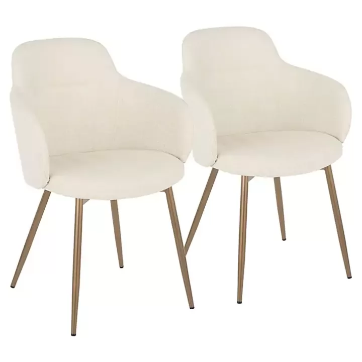 Sale Cream Modern Accent Chairs, Set of 2 Accent Chairs