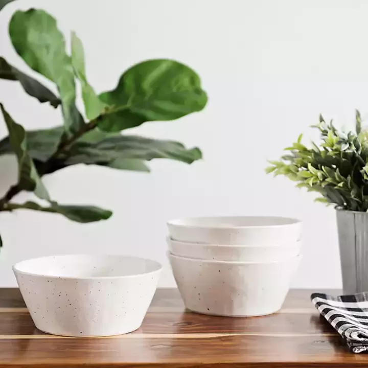 New Cream Simple Things Bowls, Set of 4 Dinnerware