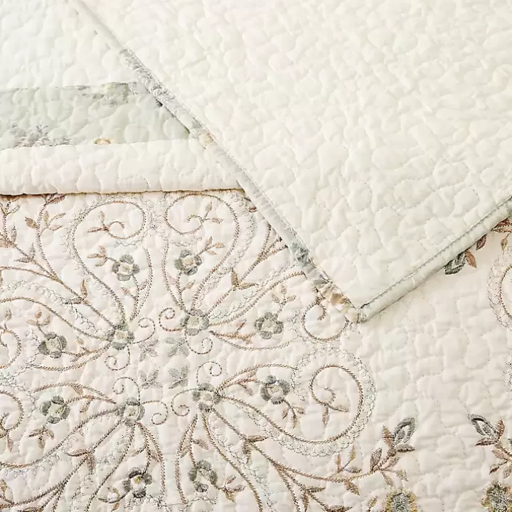 Sale Cream Vintage Treasure King Bedspread Bedspreads & Coverlets