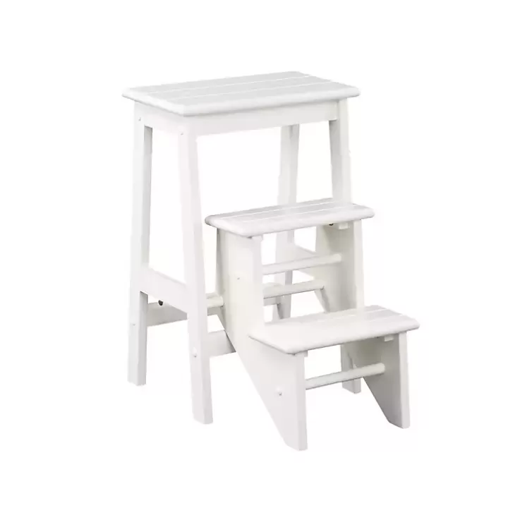 Flash Sale Cream Wooden 3-Level Step Stool Bar Stools & Counter Height Stools