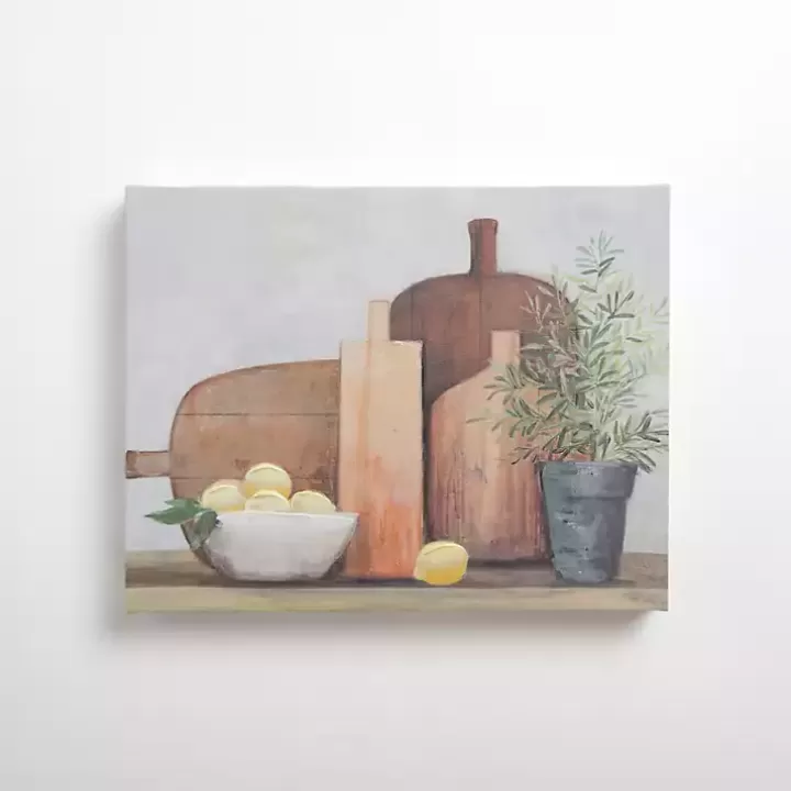 Store Cutting Boards with Lemons Canvas Art Print Canvas Art