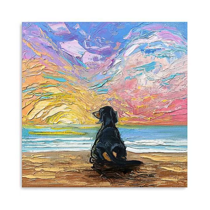 Cheap Dachshund Beach Days Canvas Art Print Canvas Art