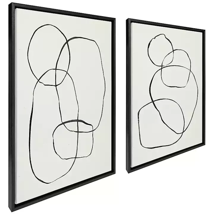 Best Dancing Circles Framed Canvas Art Prints, Set of 2 Canvas Art