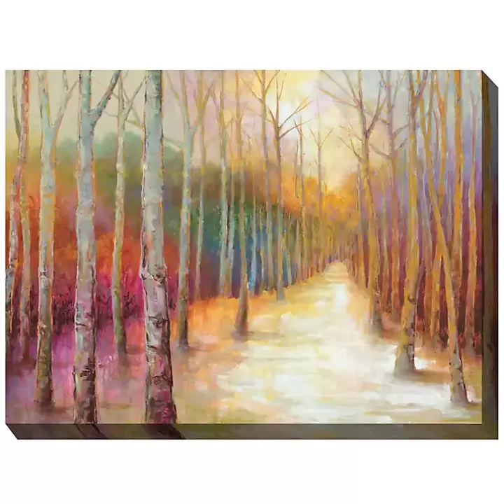 Hot Dappled Forest Outdoor Canvas Art Print Outdoor Wall Decor