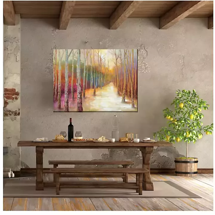 Hot Dappled Forest Outdoor Canvas Art Print Outdoor Wall Decor