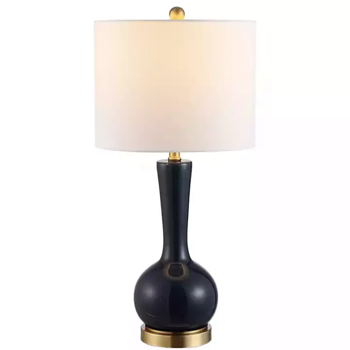 Sale Dark Blue Glass Gaetna Table Lamp Table Lamps