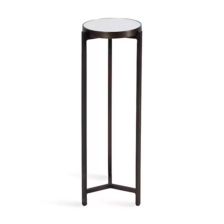 Shop Dark Bronze Mirrored Tabletop Aguilar Drink Table Accent & End Tables