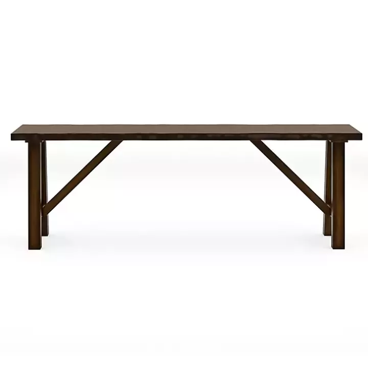 Discount Dark Wood Live Edge Bench Benches & Ottomans