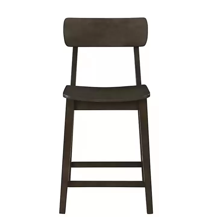 Fashion Dark Wood Open Back Counter Stool Bar Stools & Counter Height Stools