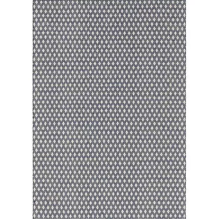 Outlet Dark Gray and Ivory Dainty Diamond Runner Area Rugs