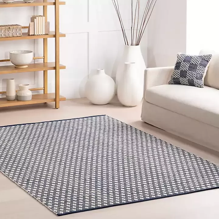 Outlet Dark Gray and Ivory Dainty Diamond Runner Area Rugs