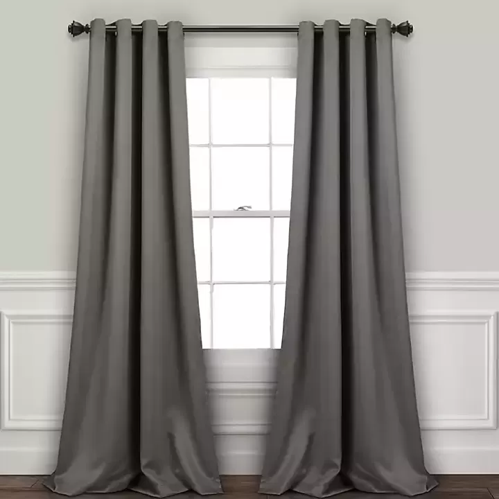 Fashion Dark Blackout Curtain Panel Set, 108 in. Curtains & Drapes