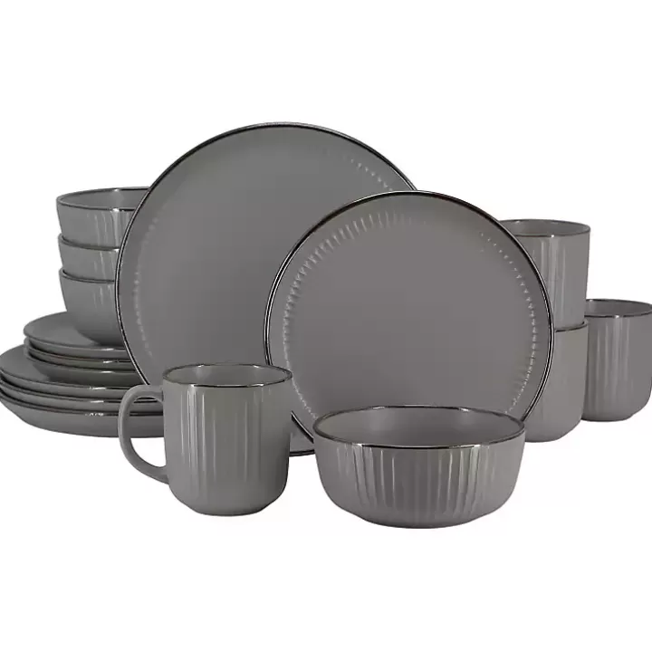 Cheap Dark Leo Stoneware 16-pc. Dinnerware Set Dinnerware