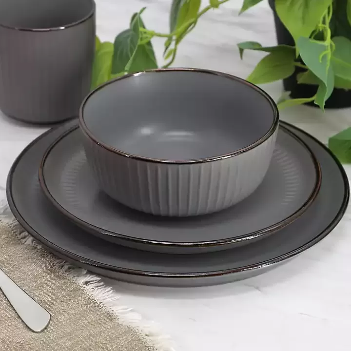Cheap Dark Leo Stoneware 16-pc. Dinnerware Set Dinnerware