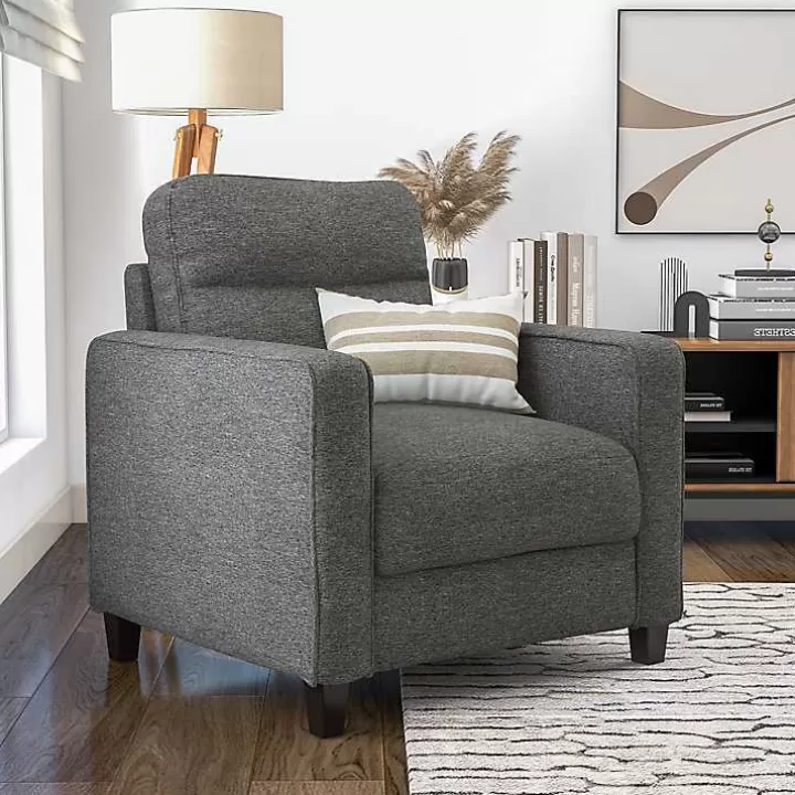 Cheap Dark Performance Fabric Danna Accent Chair Accent Chairs