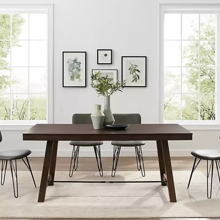 Shop Dark Oak Wood Rustic Dining Table Dining Tables