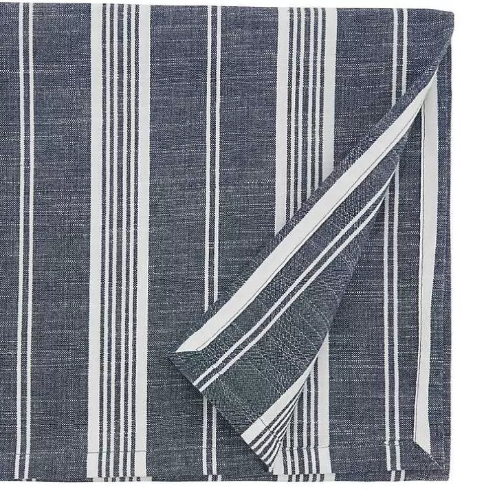 Shop Deep Blue Thin Striped Table Runner Table Linens