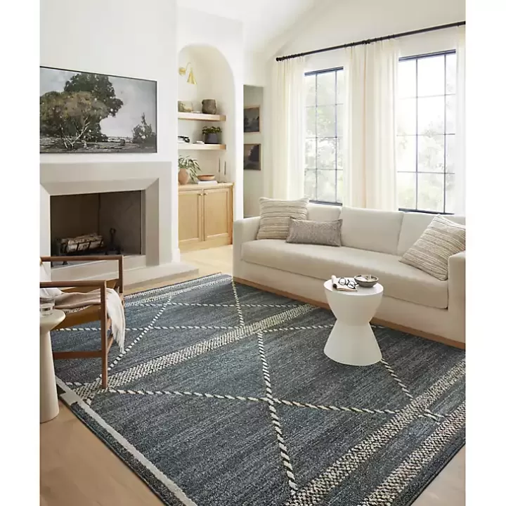 Store Denim Asymmetrical Tufted Area Rug, 7x10 Area Rugs