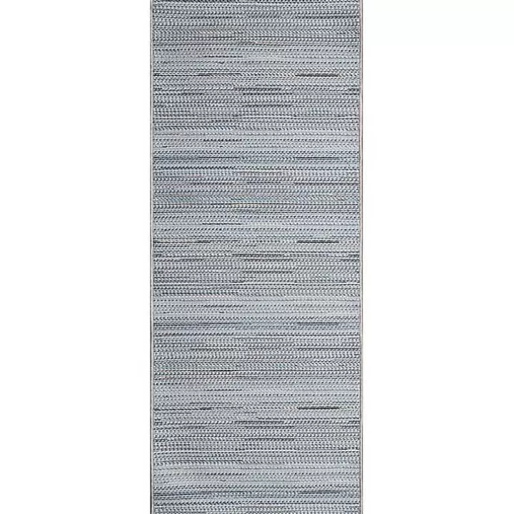 Cheap Denim Woven Lines Indoor/Outdoor Runner, 1x4 Outdoor Rugs