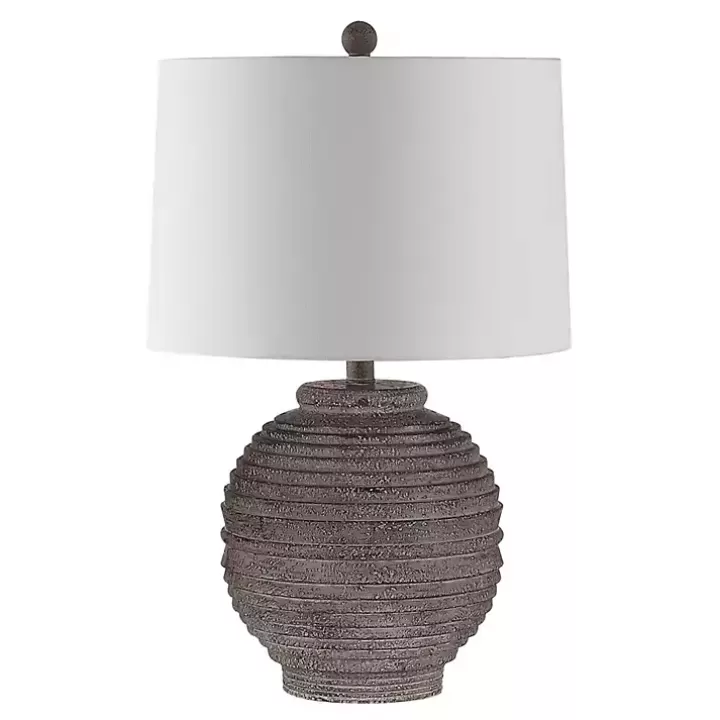 Store Distressed Charcoal Textured Resin Table Lamp Table Lamps