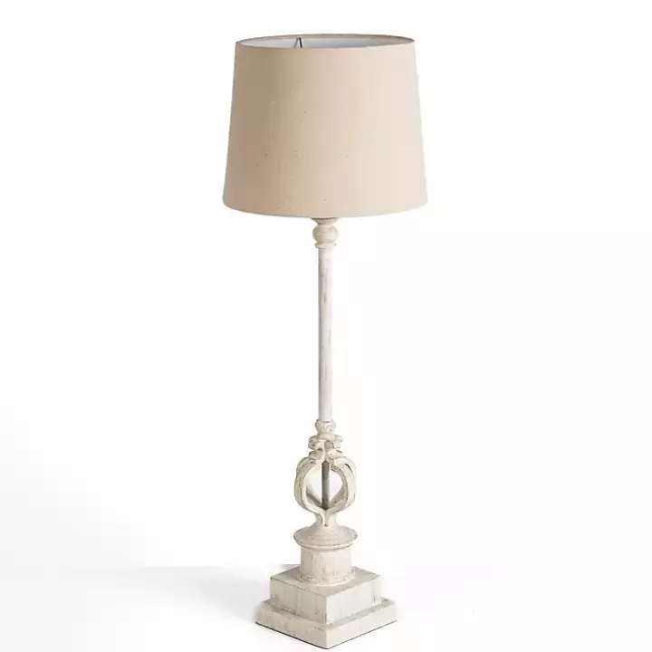 Discount Distressed Cream Quatre Buffet Lamp Buffet Lamps