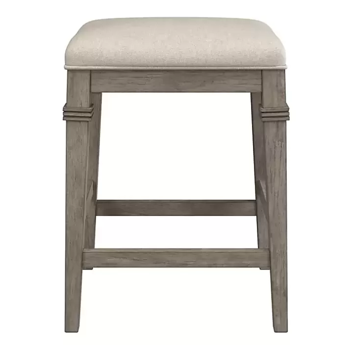 Discount Distressed Gray and Beige Counter Stool Bar Stools & Counter Height Stools