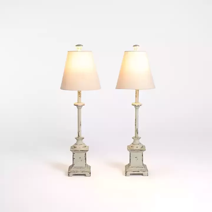 Fashion Distressed Buffet Lamps, Set of 2 Buffet Lamps