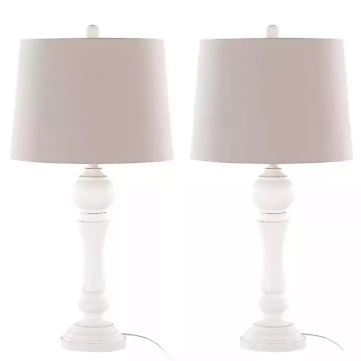 Shop Distressed Off- Wilton Table Lamps, Set of 2 Table Lamps