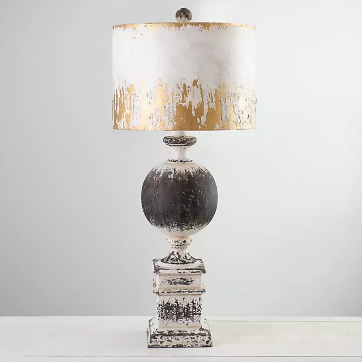 Shop Distressed Round Black Table Lamp Table Lamps