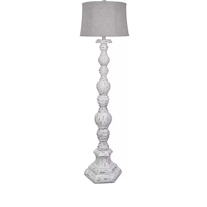 Shop Distressed White Floor Lamp Floor Lamps