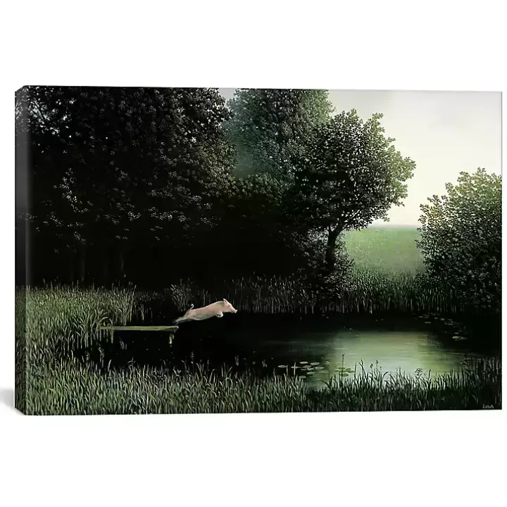 Sale Diving Pig Canvas Art Print Canvas Art