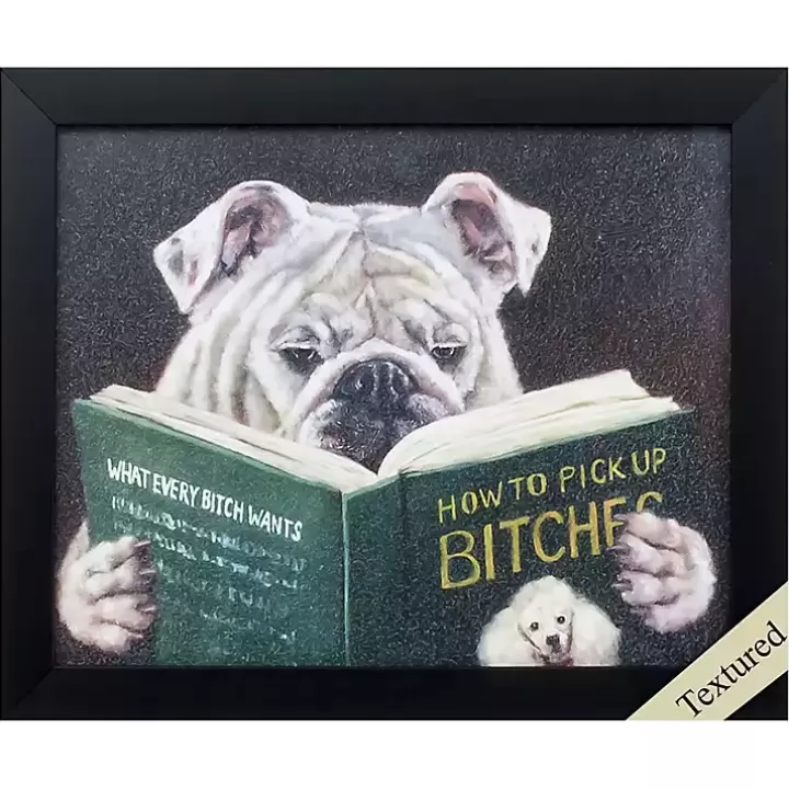 Outlet Dog Reading Framed Art Print Framed Art