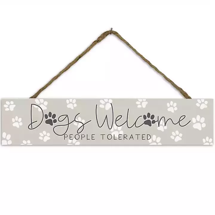 Sale Dogs Welcome Paw Prints Wall Plaque Wall Quotes & Signs