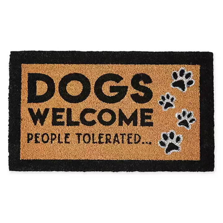 Online Dogs Welcome People Tolerated Coir Doormat Doormats