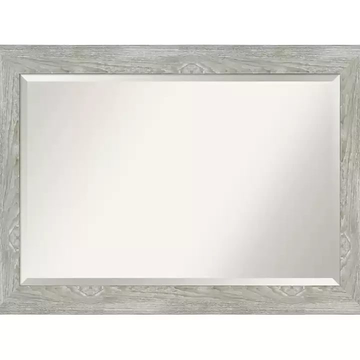 Online Dove Gray Scoop Frame Beveled Mirror, 42x30 in. Decorative Mirrors