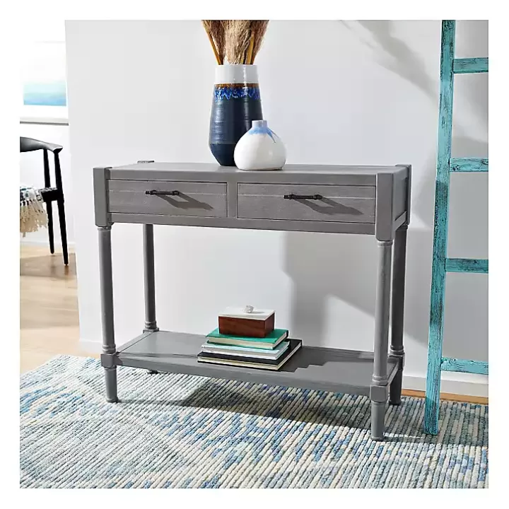 Outlet Dove Turned Leg Rustic Console Table Console Tables