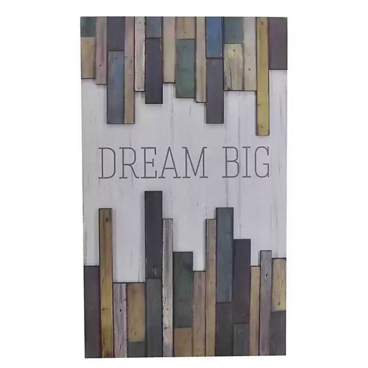 Cheap Dream Big Wood Slat Wall Plaque Wall Quotes & Signs